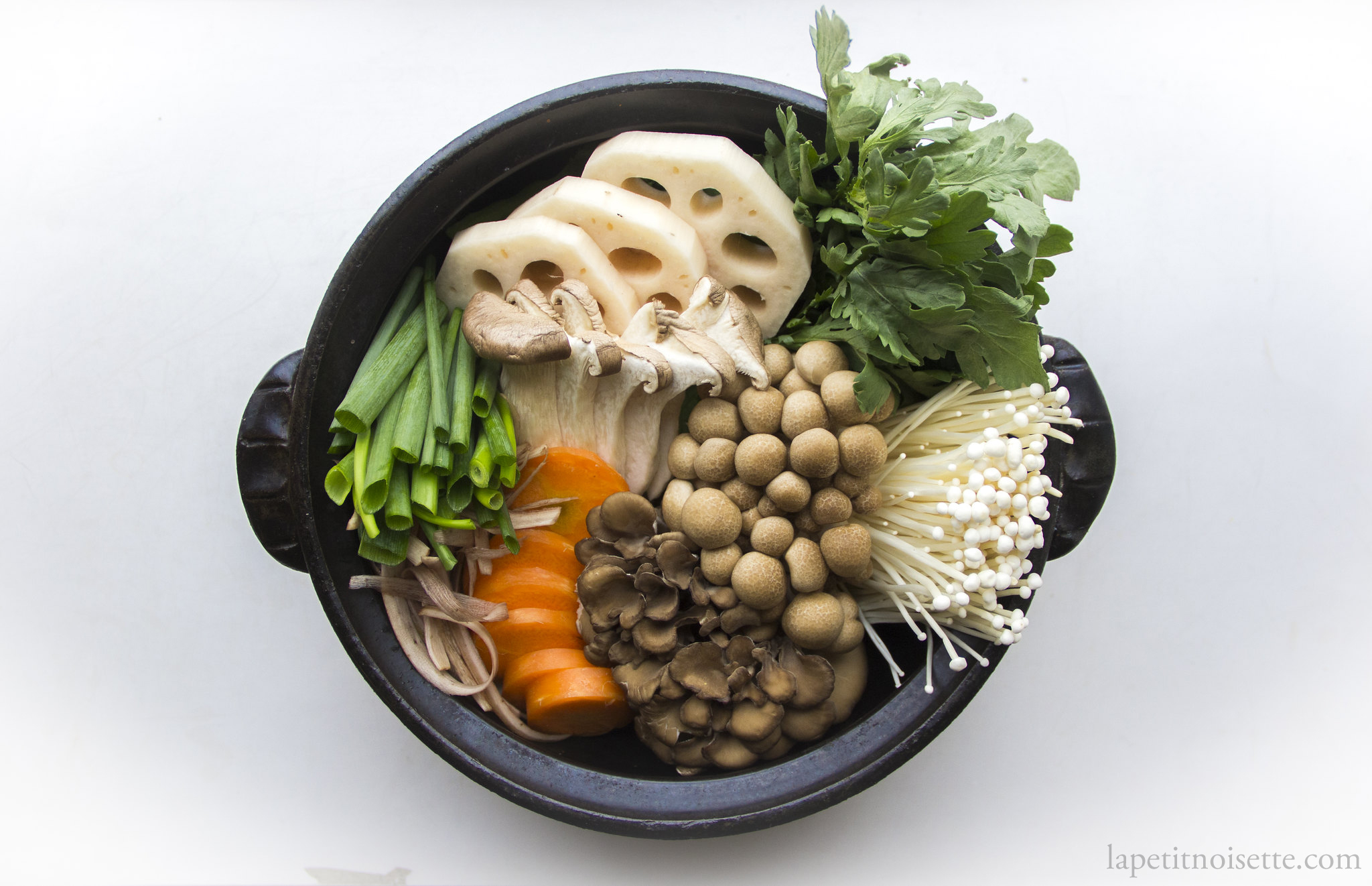 Japanese wild boar stew made in a claypot.