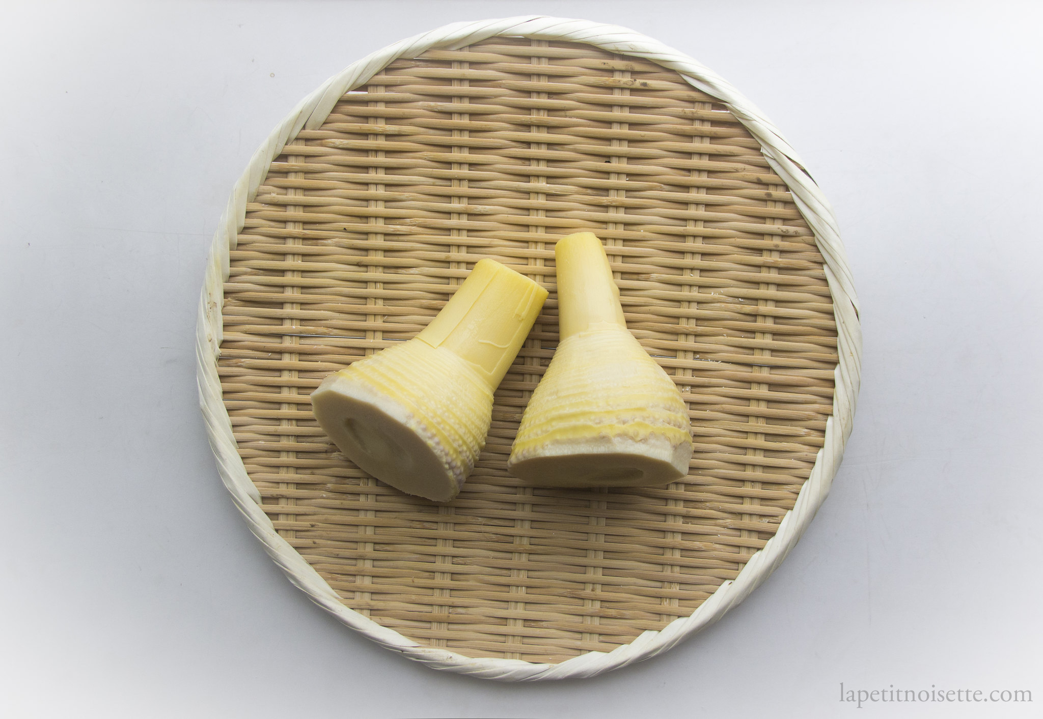 Peeled bamboo shoots.