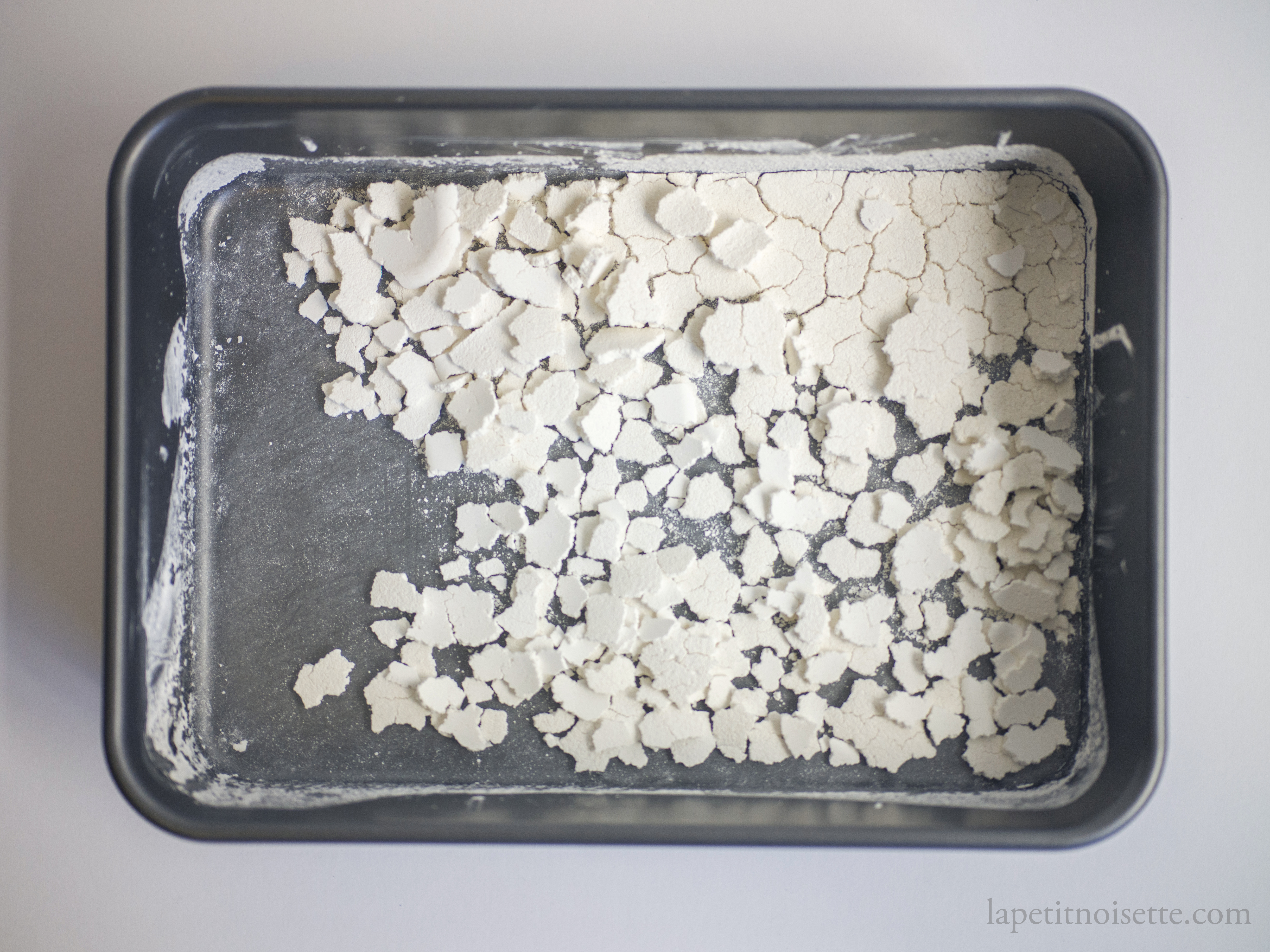 Homemade Shiratamako (白玉粉) flour drying in the sun