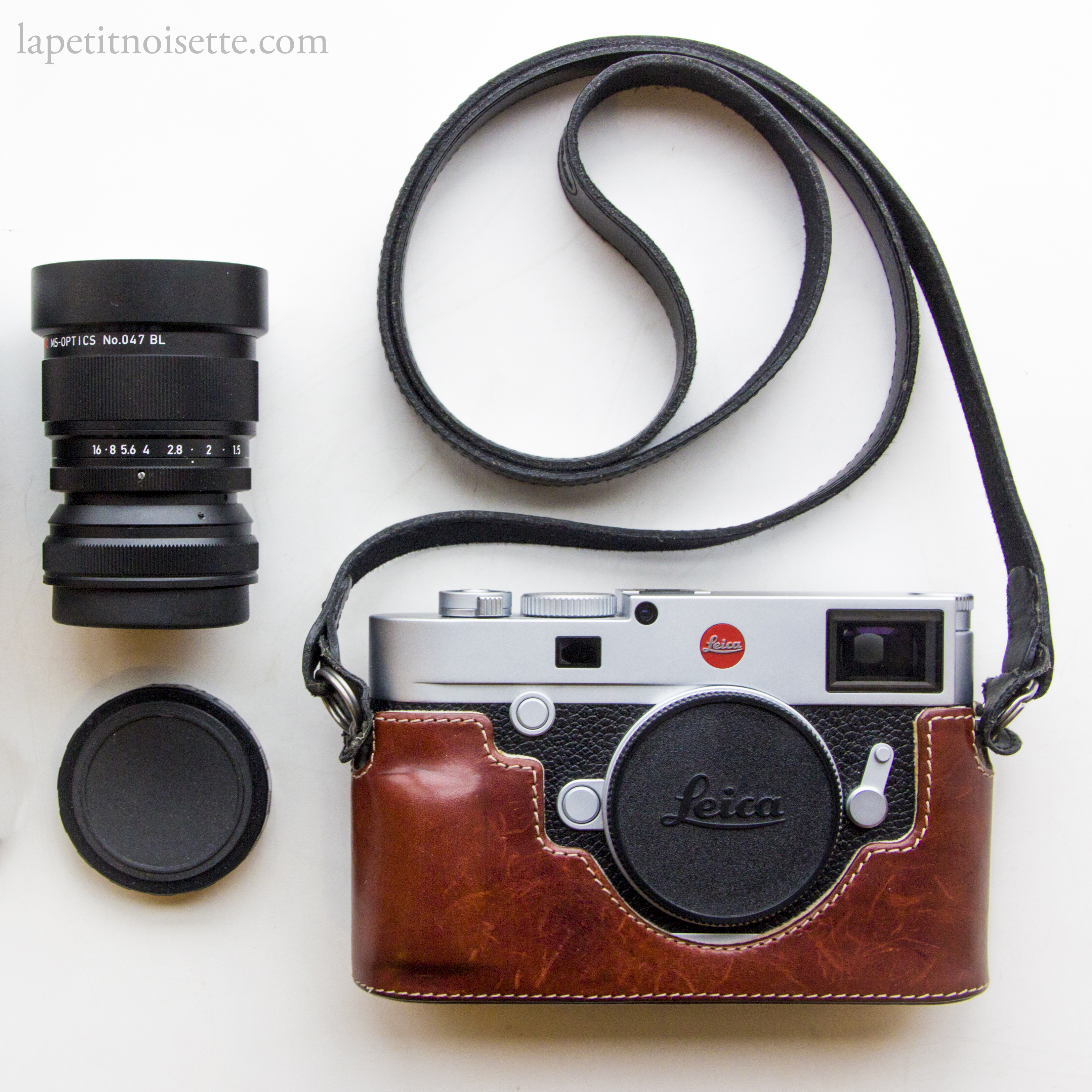 A leica M10 camera with a MS Optics Sonnetar 73mm f1.5 FMC lens.