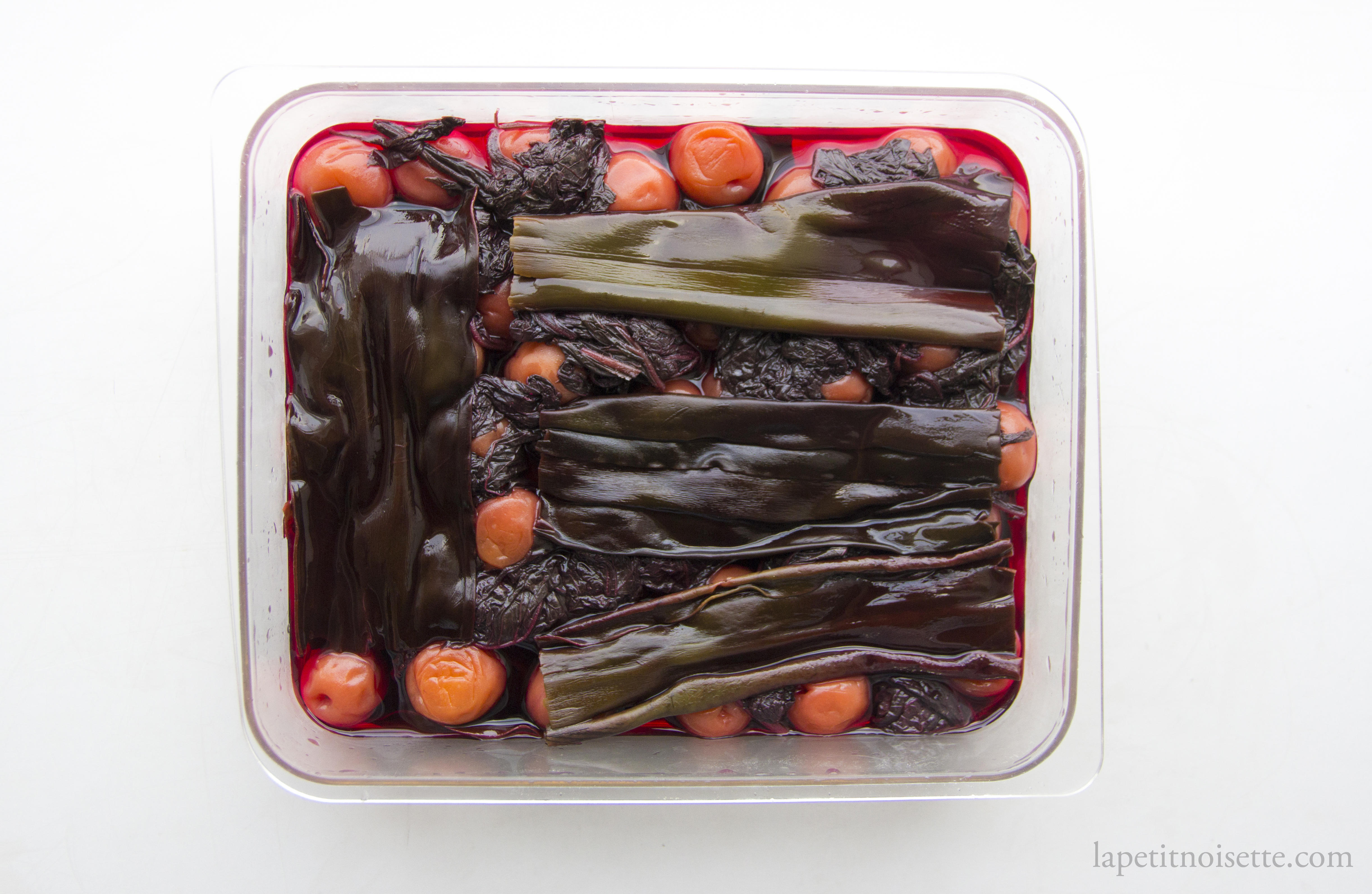 Kombu is added when making umeboshi to add a slight savory note.