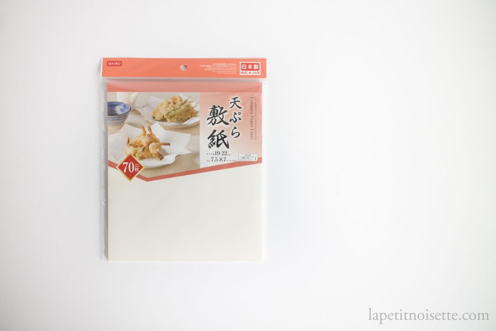 Tempura paper that can be used to soak up excess oil