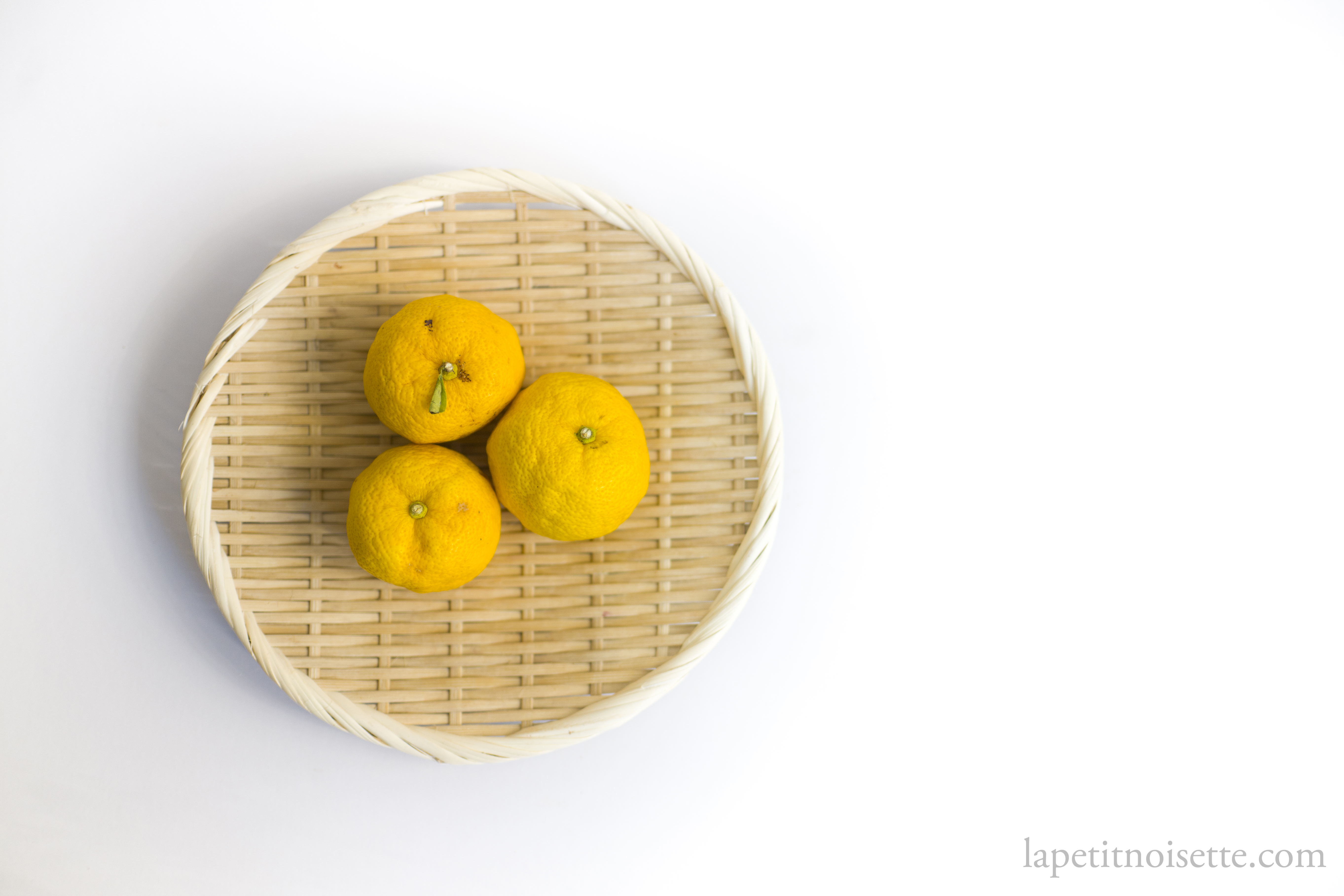 Fresh Japanese yuzu fruit.