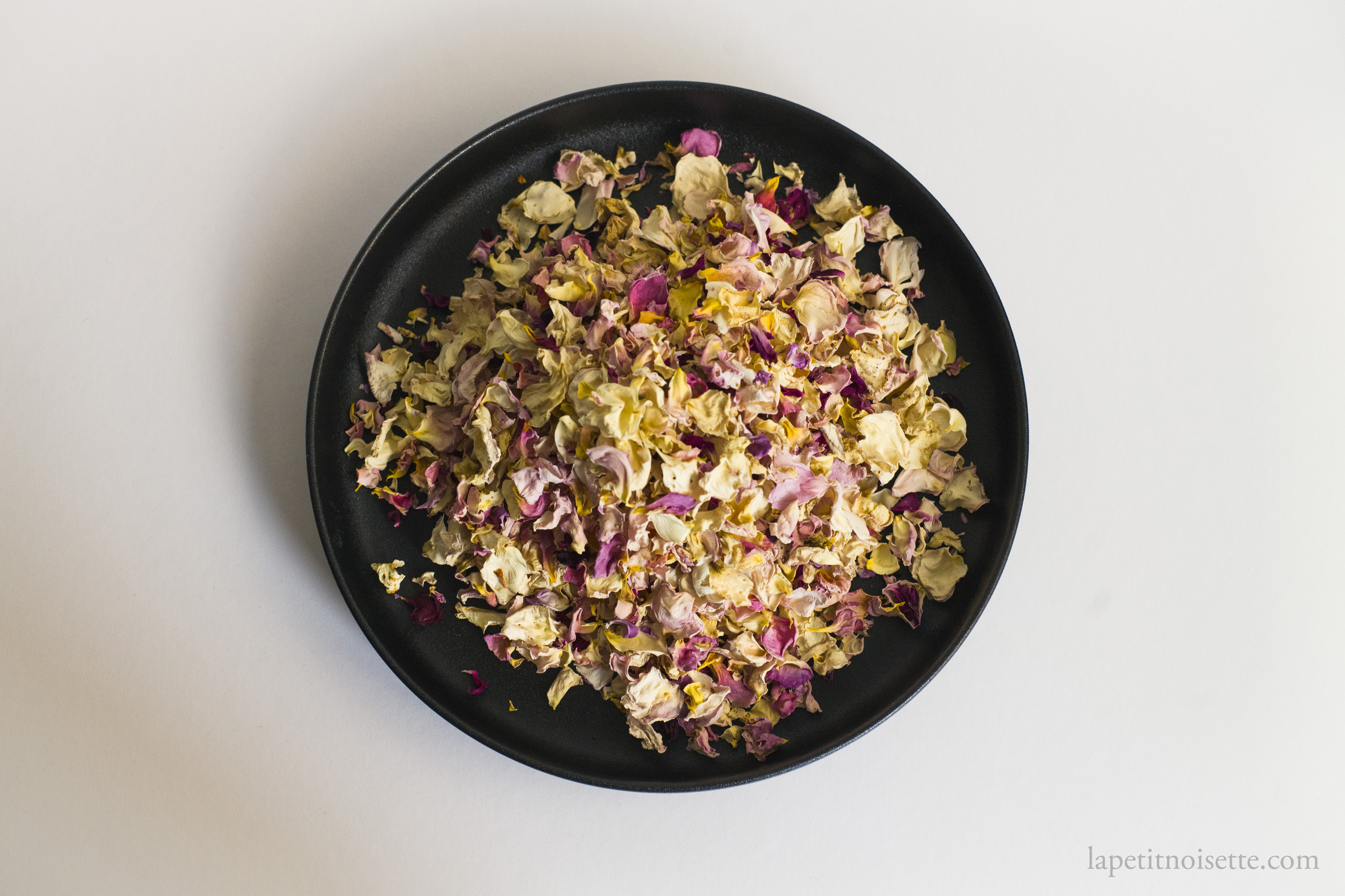 Dried rose petals after making umeboshi.