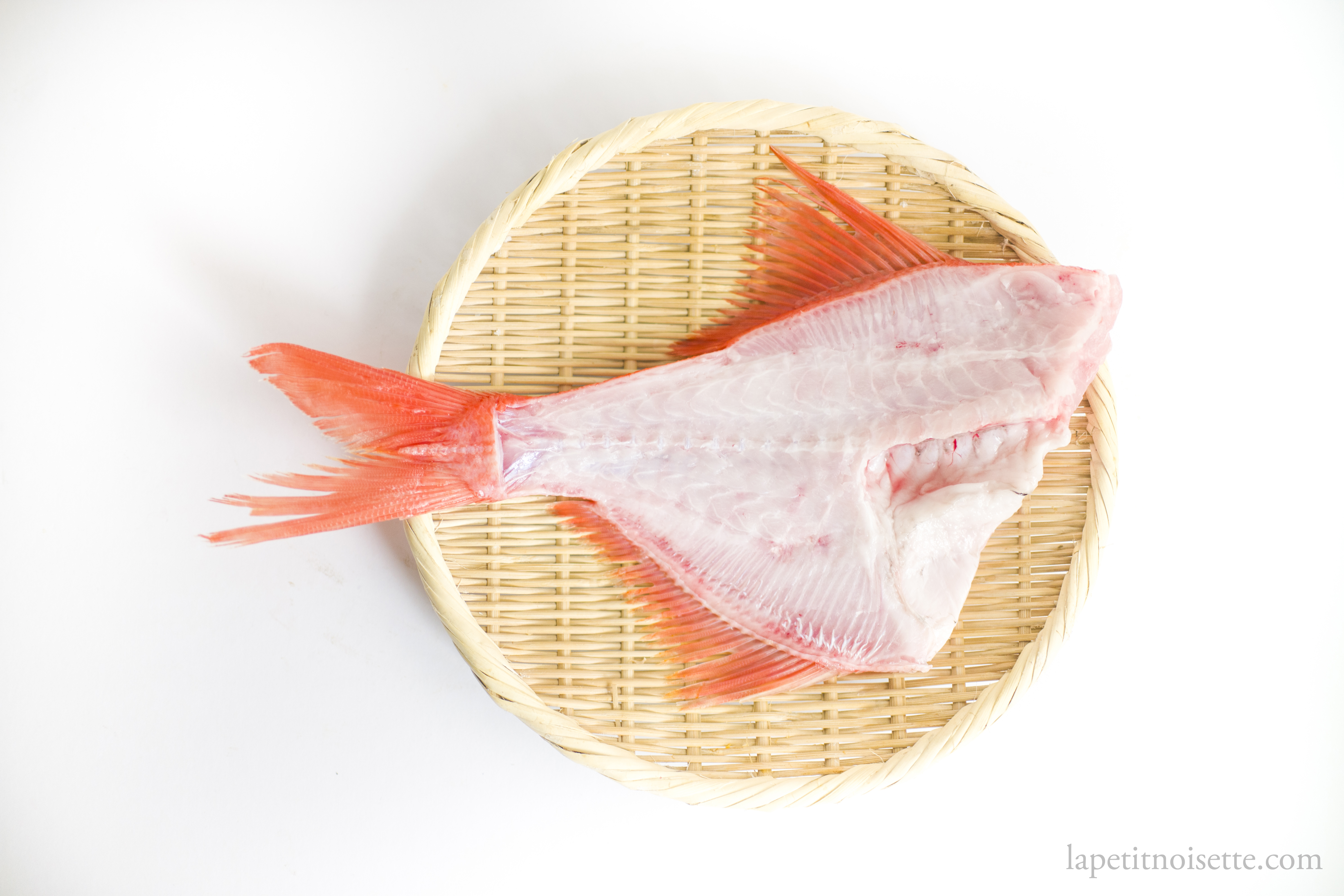 A clean and filleted nanyo-kinmedai fish.