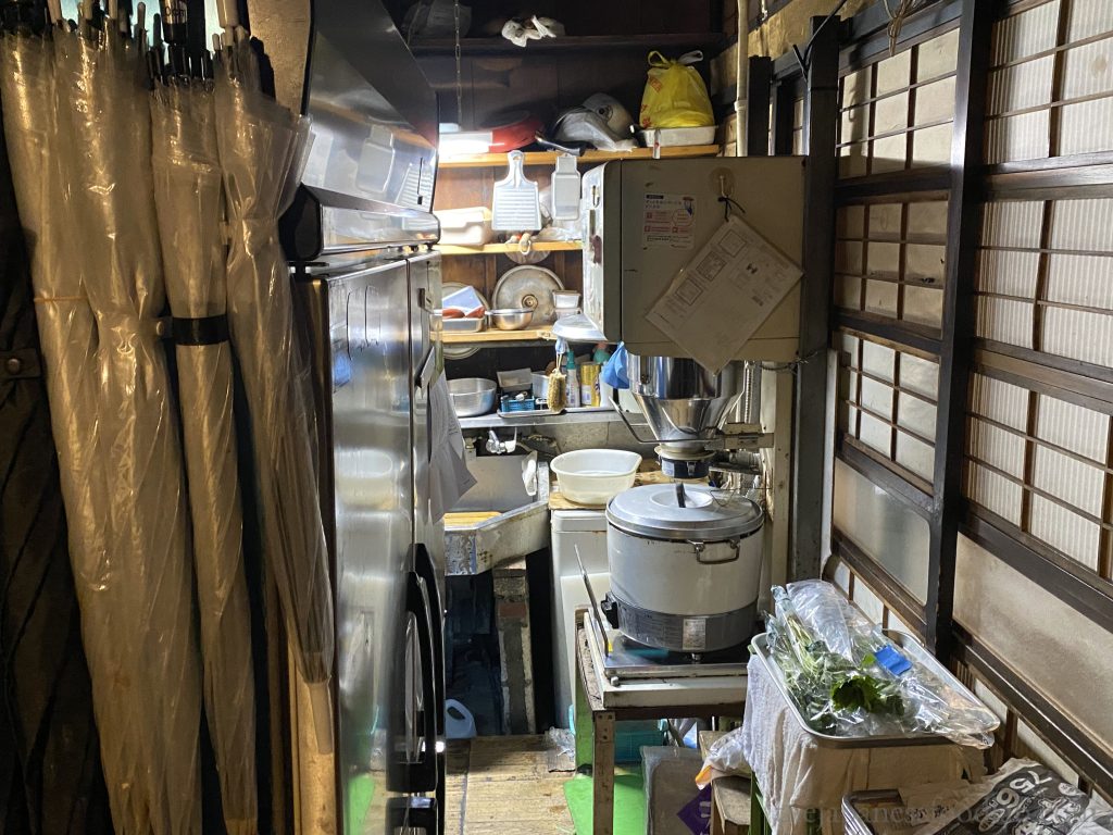 The inside kitchen of Dote no Iseya